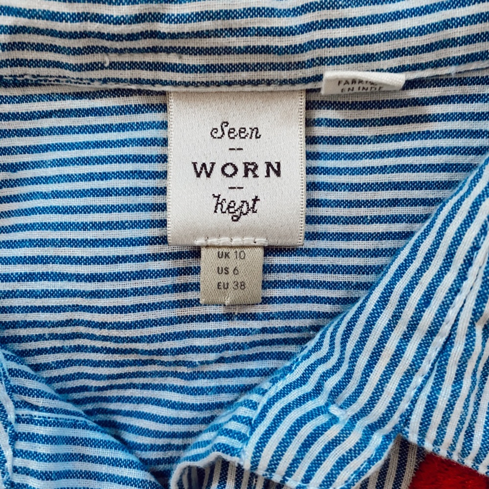 Striped Embroidered Button Down - Picture 3 of 4